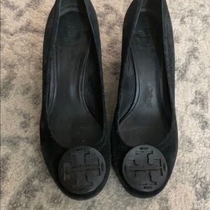 Suede Tory Burch wedges